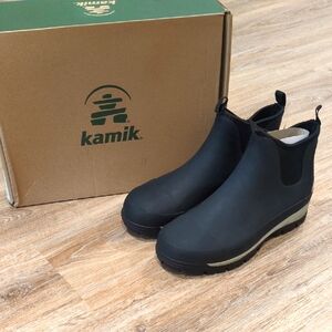 ⚫🥾 Kamik Men's Black and Gray Rain Boots size 7 ⚫🥾